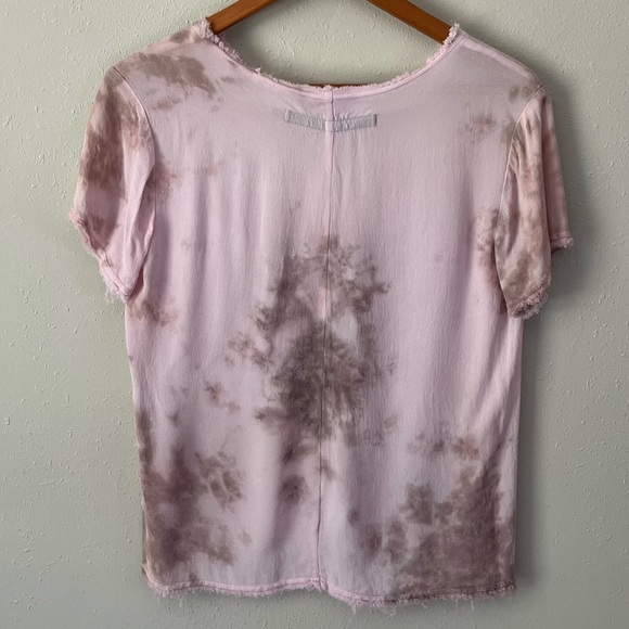 Enza Costa Viscose Light Pink Tie Dye Like Blouse Size 1 (Small) - Picture 7 of 8